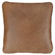 Accent Pillow | 20 x 20 | Faux Leather | Set of 4 | Brown