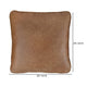 Accent Pillow | 20 x 20 | Faux Leather | Set of 4 | Brown