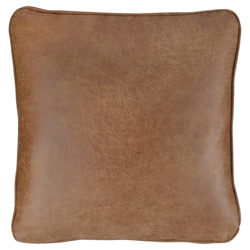Accent Pillow | 20 x 20 | Faux Leather | Set of 4 | Brown