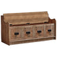 48 Inches Lift Top Storage Bench with Fake Drawer Design, Brown - BM238376 By Casagear Home