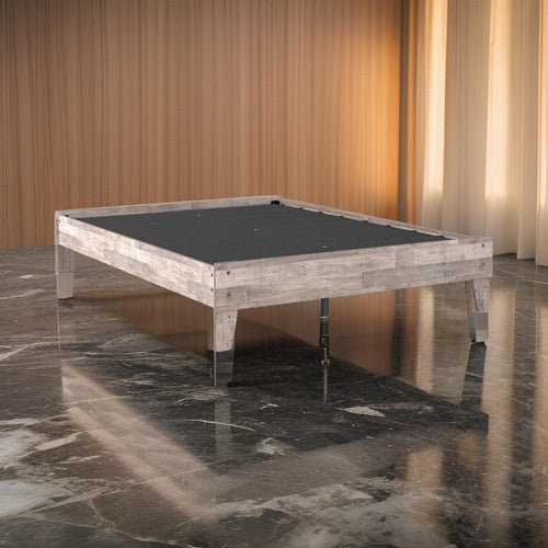 Queen Platform Bed | Butcher Block Design | Washed White