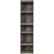 Pier Shelf | 72’’ | 5 Tier Wood | Adjustable Shelves | Gray BM238403