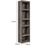 Pier Shelf | 72’’ | 5 Tier Wood | Adjustable Shelves | Gray BM238403