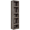 Pier Shelf | 72’’ | 5 Tier Wood | Adjustable Shelves | Gray BM238403