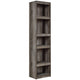 Pier Shelf | 72’’ | 5 Tier Wood | Adjustable Shelves | Gray BM238403