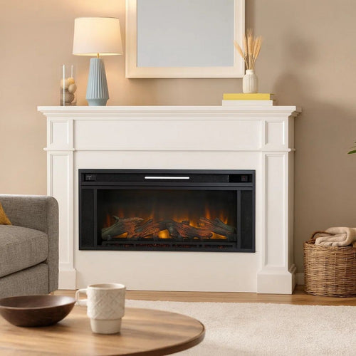 Fireplace Insert | 43" | Electric | Log Set Look | Black
