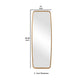 60 Inch Full Length Metal Frame Contemporary Mirror Gold By Casagear Home BM239256