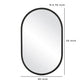 20 Inch Contemporary Style Oblong Shape Mirror, Black By Casagear Home
