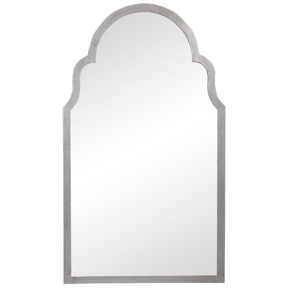 Mirror | Quatrefoil Frame | Sleek Elongated | Silver