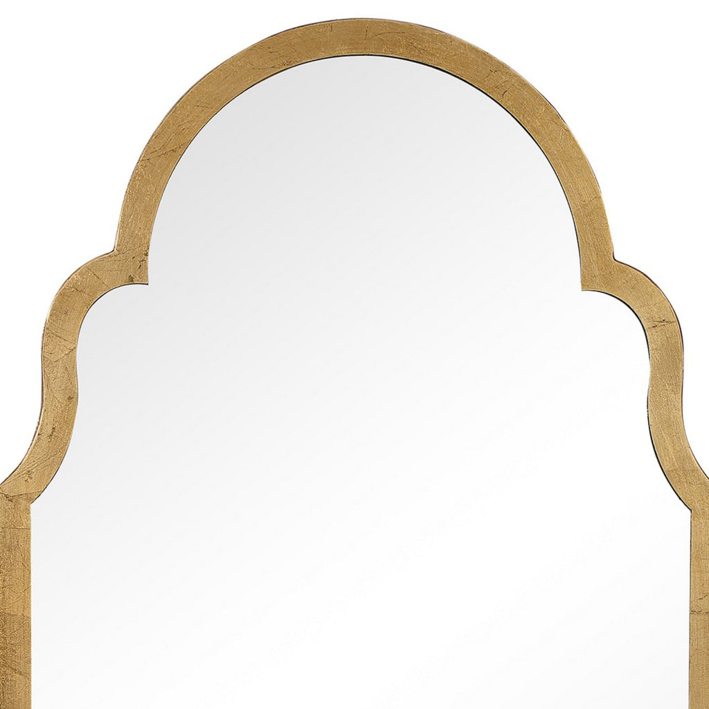 Mirror | Quatrefoil Frame | Sleek Elongated | Gold BM239295