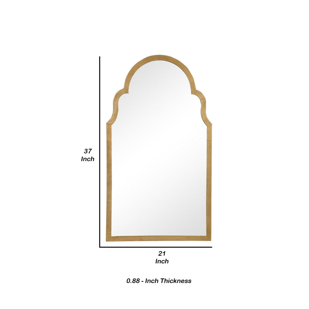 Mirror | Quatrefoil Frame | Sleek Elongated | Gold BM239295