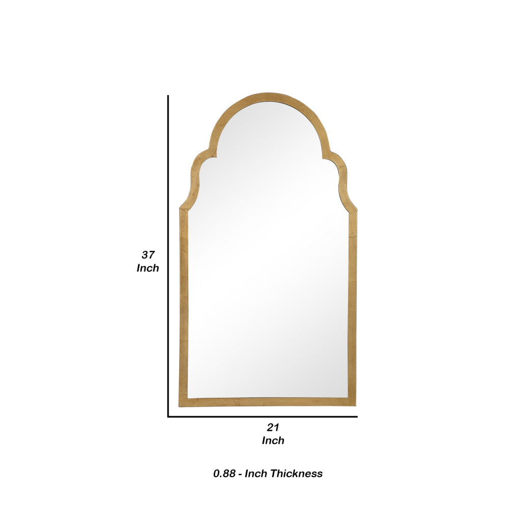 Mirror | Quatrefoil Frame | Sleek Elongated | Gold BM239295