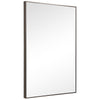 Rectangular Thin Wooden Frame Mirror Gunmetal Gray By Casagear Home BM239302