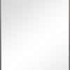 Rectangular Thin Wooden Frame Mirror Gunmetal Gray By Casagear Home BM239302