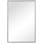 Rectangular Thin Wooden Frame Mirror, Gunmetal Gray By Casagear Home