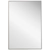 Mirror | Rectangular Thin Wood Frame | Silver