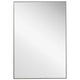 Mirror | Rectangular Thin Wood Frame | Silver