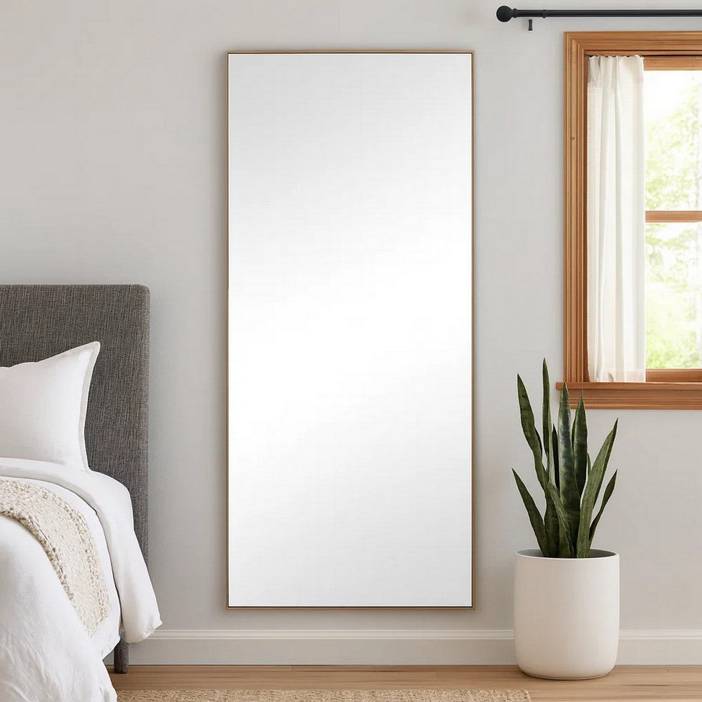 Mirror | Rectangular | Thin Polystyrene Frame | Gold