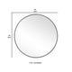 Round Shape Sleek Metal Frame Mirror Black By Casagear Home BM239314