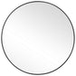 Round Shape Sleek Metal Frame Mirror, Black By Casagear Home