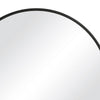 37 Inches Round Shape Sleek Frame Mirror Black BM239320