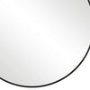 24 Inches Round Shape Sleek Metal Frame Mirror Black By Casagear Home BM239324