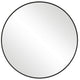 Mirror | 24" Round | Sleek Metal Frame | Black