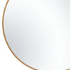 24 Inches Round Shape Sleek Metal Frame Mirror Gold By Casagear Home BM239326