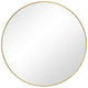 Mirror | Round | Sleek Metal Frame | Gold