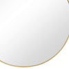 Round Shape Sleek Metal Frame Mirror Gold By Casagear Home BM239327