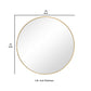 Round Shape Sleek Metal Frame Mirror Gold By Casagear Home BM239327