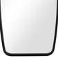 Rectangular Metal Frame Mirror with Curved Edges, Black By Casagear Home
