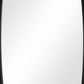 Rectangular Metal Frame Mirror with Curved Edges, Black By Casagear Home