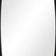 Rectangular Metal Frame Mirror with Curved Edges Black By Casagear Home BM239331