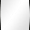 Rectangular Metal Frame Mirror with Curved Edges, Black By Casagear Home