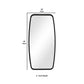 Rectangular Metal Frame Mirror with Curved Edges, Black By Casagear Home