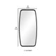 Rectangular Metal Frame Mirror with Curved Edges Black By Casagear Home BM239331