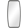 Mirror | Rectangular Metal Frame | Curved Edges | Black