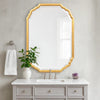 Vanity Mirror | 32" | Curved Design Wood Frame | Gold