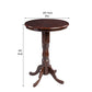 Round Wooden Pub Table with Turned Pedestal Base Brown By Casagear Home BM239718