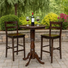 Pub Table | Round Wood | Turned Pedestal Base | Brown