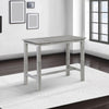 Pub Table | Rustic Rectangular Wood | Block Legs | Gray