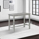 Pub Table | Rustic Rectangular Wood | Block Legs | Gray