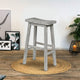 Barstool | Saddle Design | Wood | Grain Details | Gray