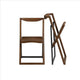 Curved Trim Panel Back Foldable Chair Set of 2 Brown By Casagear Home BM239751