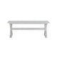 Rectangular Dining Bench with X Shaped Pedestal Legs White By Casagear Home BM239756