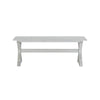 Rectangular Dining Bench with X Shaped Pedestal Legs White By Casagear Home BM239756