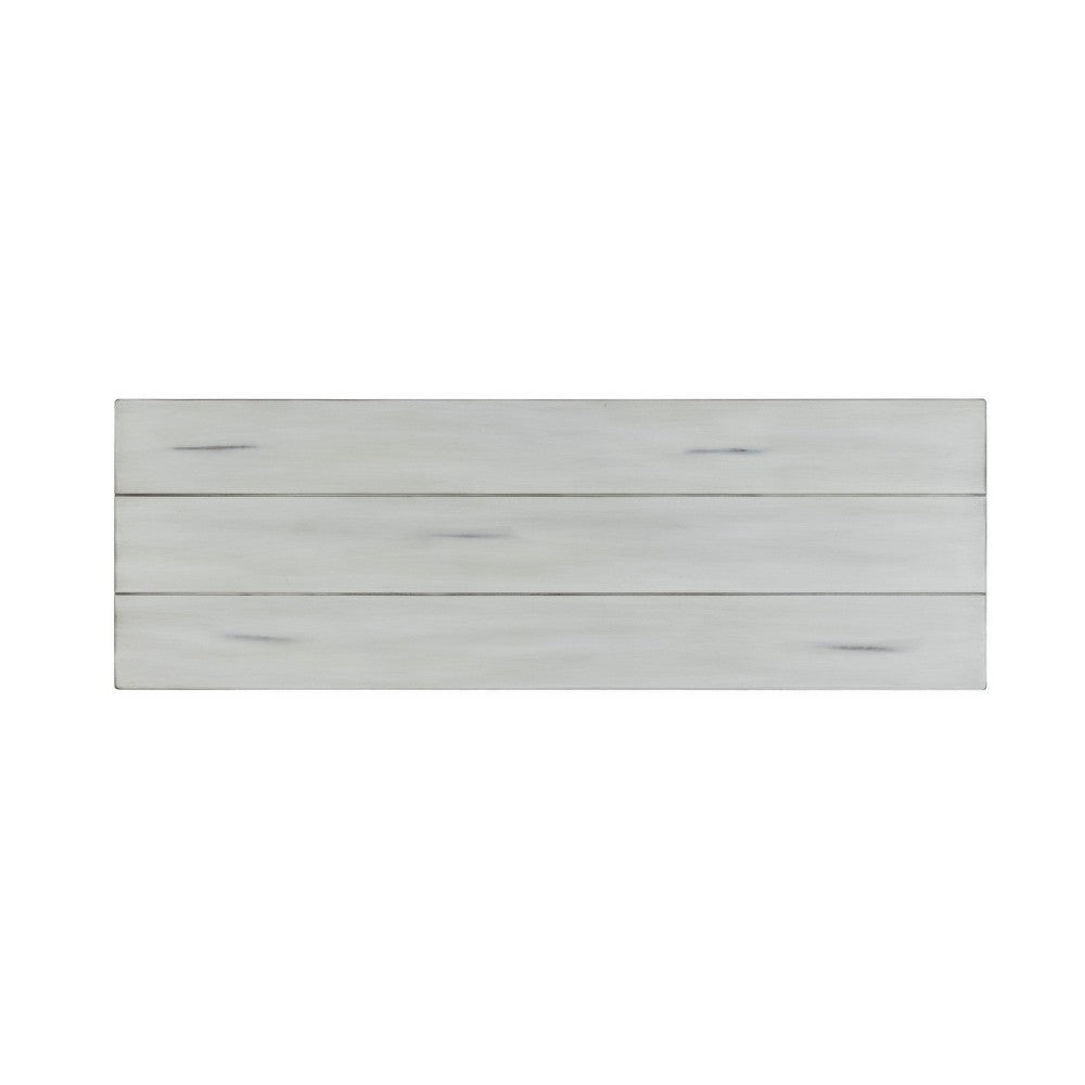 Rectangular Dining Bench with X Shaped Pedestal Legs White By Casagear Home BM239756