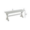 Rectangular Dining Bench with X Shaped Pedestal Legs White By Casagear Home BM239756