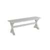 Dining Bench | Rectangular | X Pedestal Legs | White